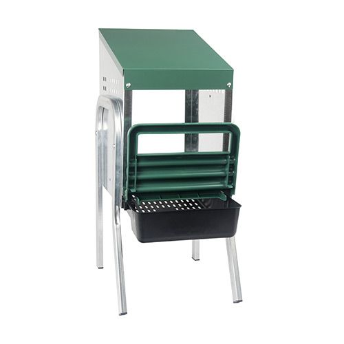 Nesting Box Metal Rollaway Battery Hole Single Row, Single Sided with Legs