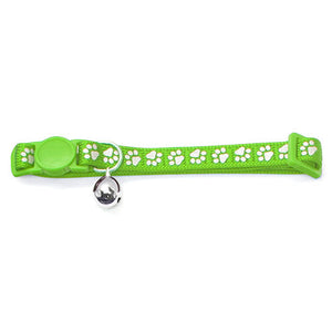 Cat Collar Reflective Printed Animal Accessories Bainbridge Pty Ltd Green