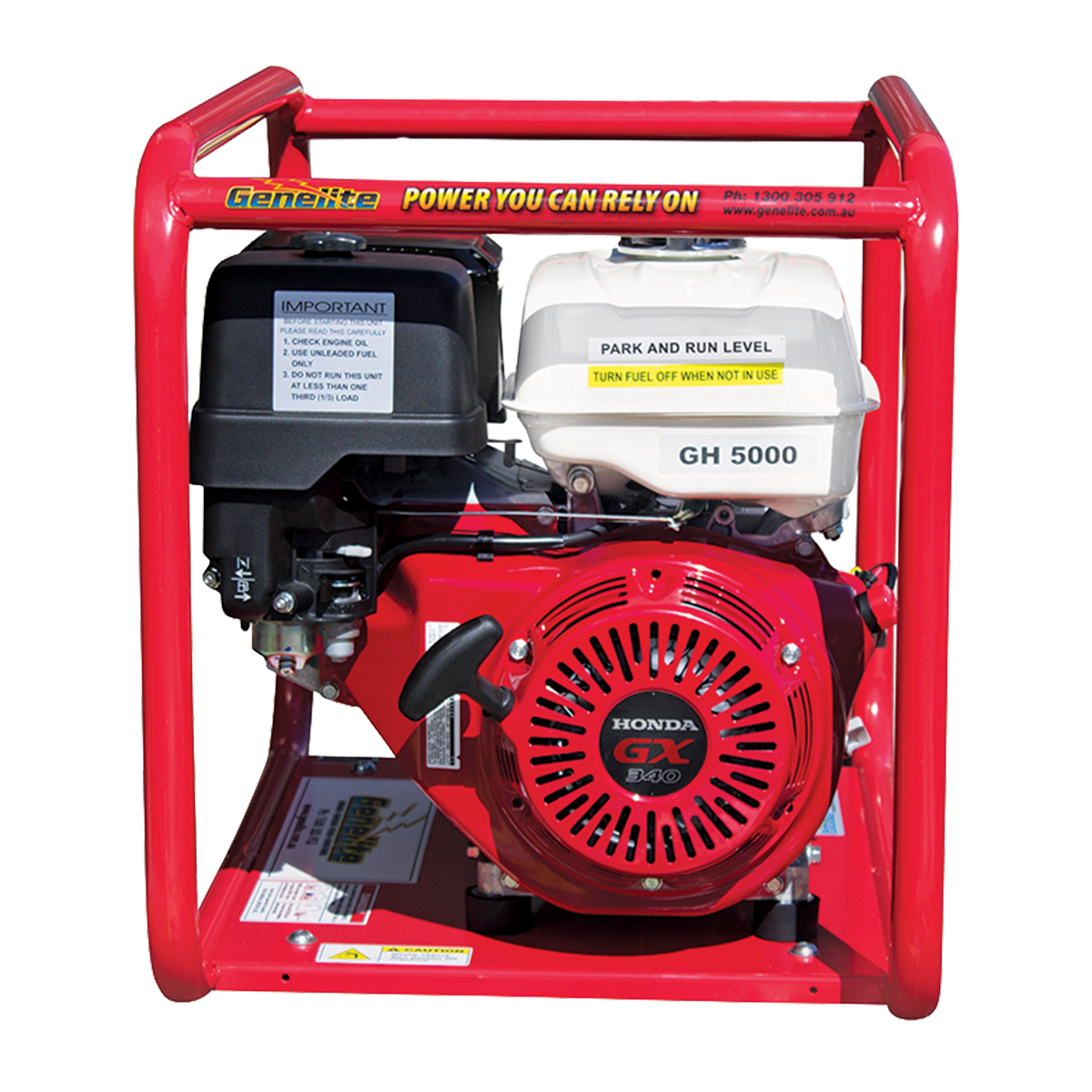 AVR 6KVA Petrol with AVR and Tank Power Genelite