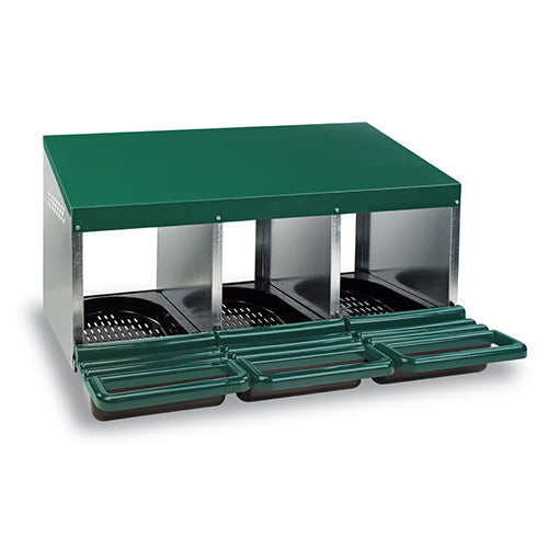 Nesting Box Metal & Plastic-Inside-3 Hole Animal Accessories Bainbridge Pty Ltd Default Title