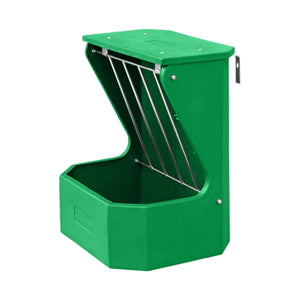 Hayrack with Feed Bin and Lid Green RapidPlas Product from Austral Ag