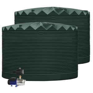 2 x 27,000L Rainwater Tanks + Pump Heritage Red (Manor Red™) RapidPlas Product from Austral Ag