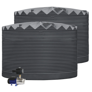 2 x 27,000L Rainwater Tanks + Pump Earthtone (Bushland™) RapidPlas Product from Austral Ag