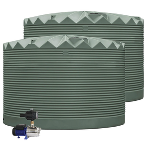 2 x 27,000L Rainwater Tanks + Pump Desert Haze (Sandbank™) RapidPlas Product from Austral Ag