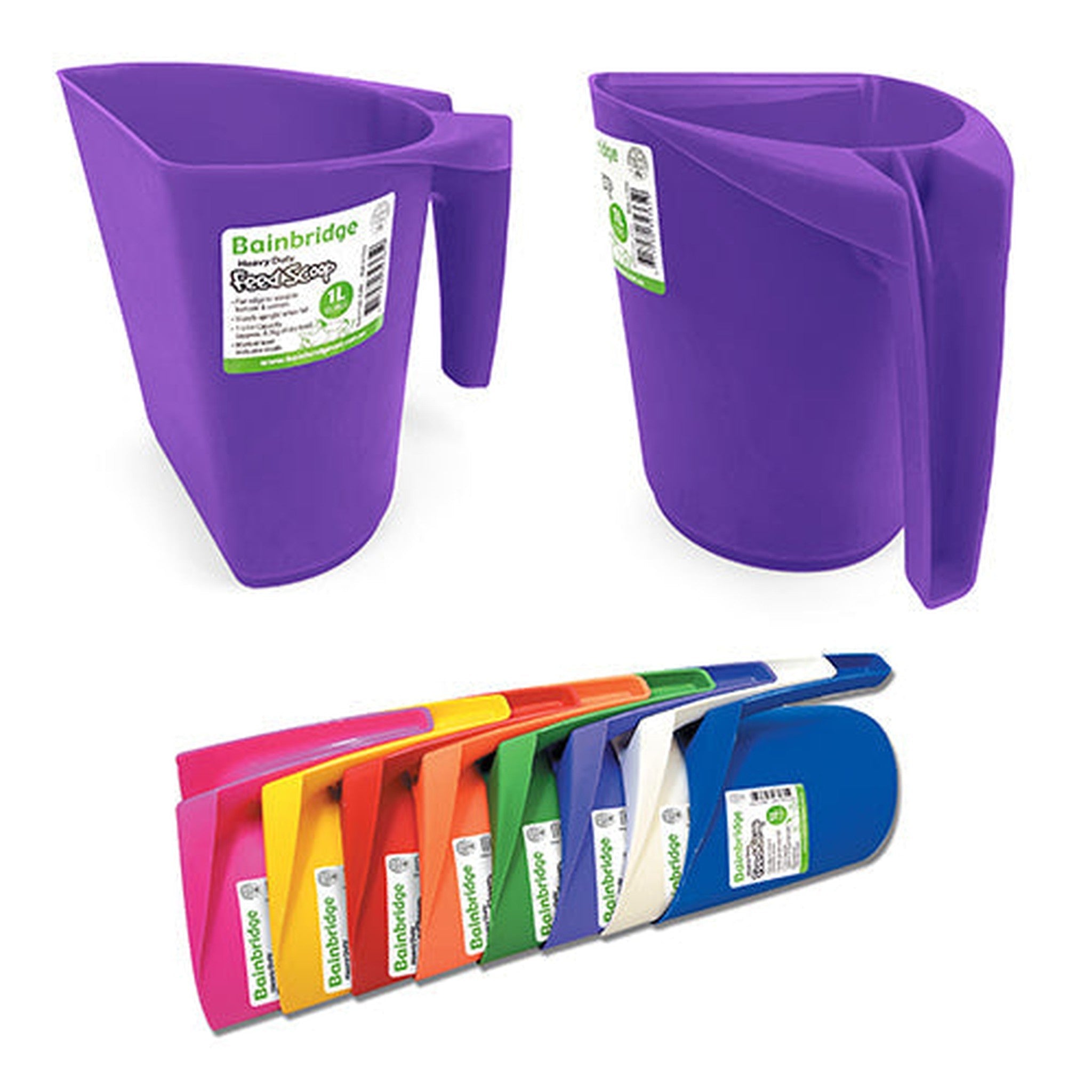 11382 - Animal Accessories - BAIN FEED SCOOP H/DUTY - Purple - 1L - Austral Ag