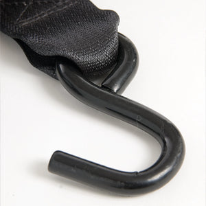hook on a strap of a cargo net