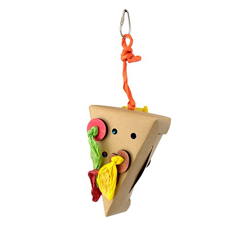 14790 - Animal Accessories - Bird Toy Destructive - Shredz Pizza Puller - Austral Ag