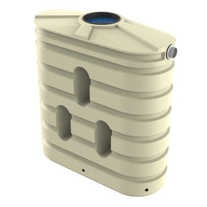 18667 - Tanks - Bushmans 1000L Slimline Water Tank - Smooth Cream - Austral Ag