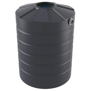 18718 - Tanks - Bushmans 1500L Round Water Tank - Slate Grey - Austral Ag