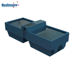 18651 - Livestock - Bushmans 250L Rectangular Divided Trough Livestock Waterer - Austral Ag