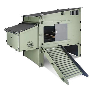 18904 - Animal Accessories - Chicken Coop with Flat Roof Elevated Plastic Chook House - Austral Ag