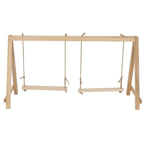 14507 - Animal Accessories - Chicken Swing - Double - Wooden Playground Chook Toy - Austral Ag