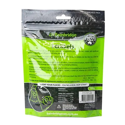 Chicken Treat Dried Crickets - Supplementation - Austral Ag