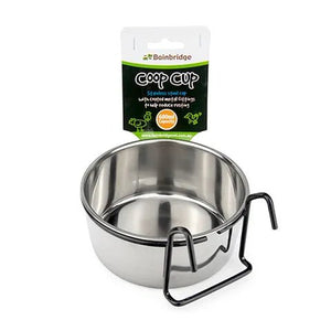 11502 - Animal Accessories - Coop Cup Stainless Steel with Hook Holder - 600ml - Austral Ag