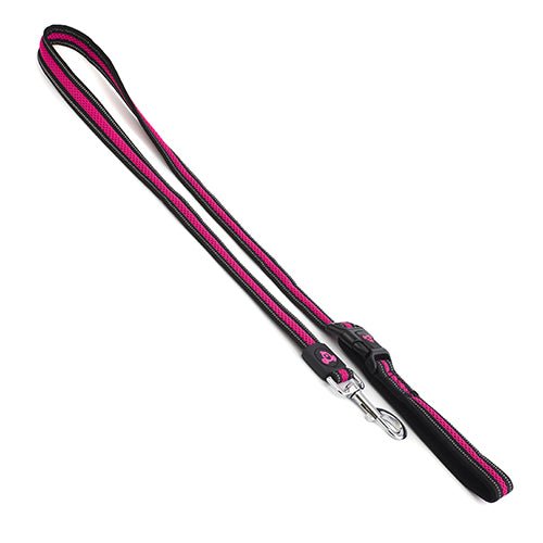 14224 - Animal Accessories - Double Layer Reflective Mesh Cafe Lead - Pink - 2.5cm x 120cm - Austral Ag