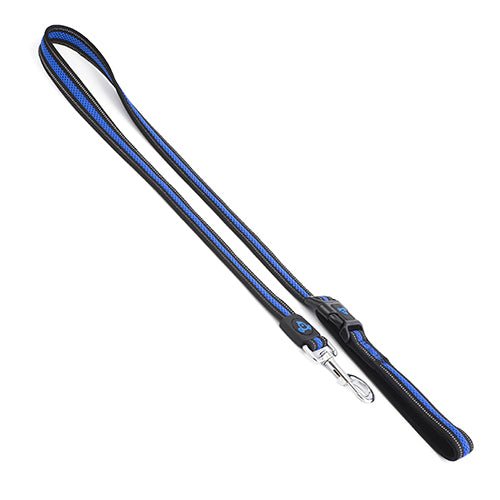 14220 - Animal Accessories - Double Layer Reflective Mesh Cafe Lead - Blue - 2.5cm x 120cm - Austral Ag