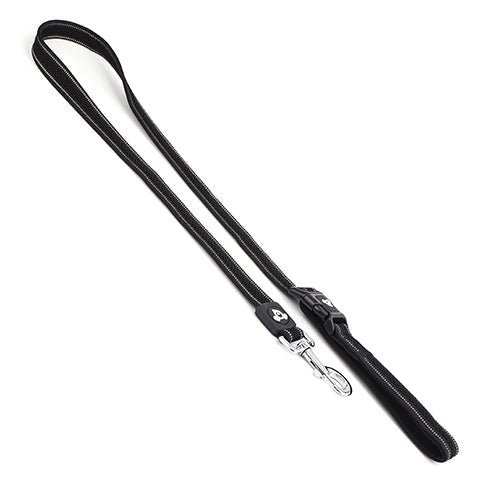 14221 - Animal Accessories - Double Layer Reflective Mesh Cafe Lead - Black - 2.5cm x 120cm - Austral Ag