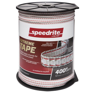 11238 - Fencing - Extreme Politape Electric Fencing Poly Tape White - 400m - Austral Ag