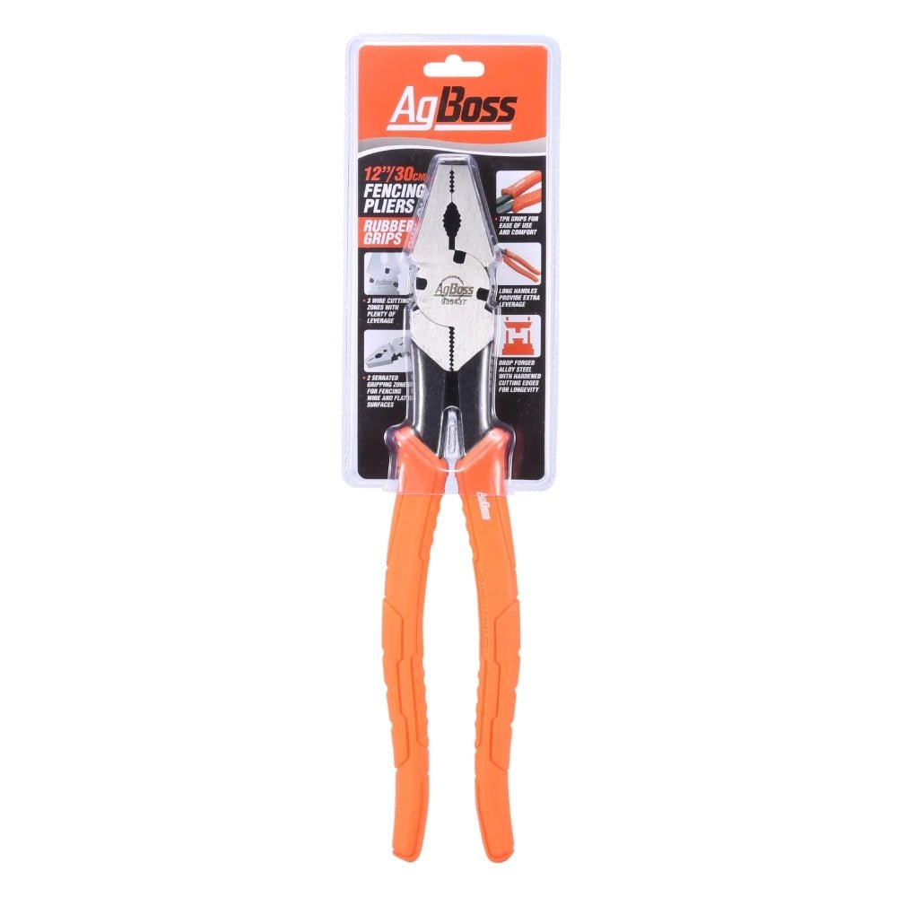 18186 - Fencing - Fencing Pliers with Rubber Grips 12" - Austral Ag