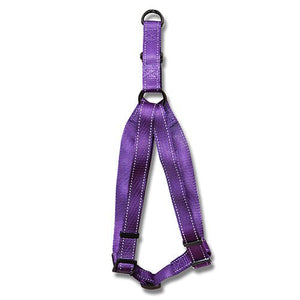 14169 - Animal Accessories - Harness Webbed Adjustable w Reflective Strips - Purple - 30 - 50cm - Austral Ag