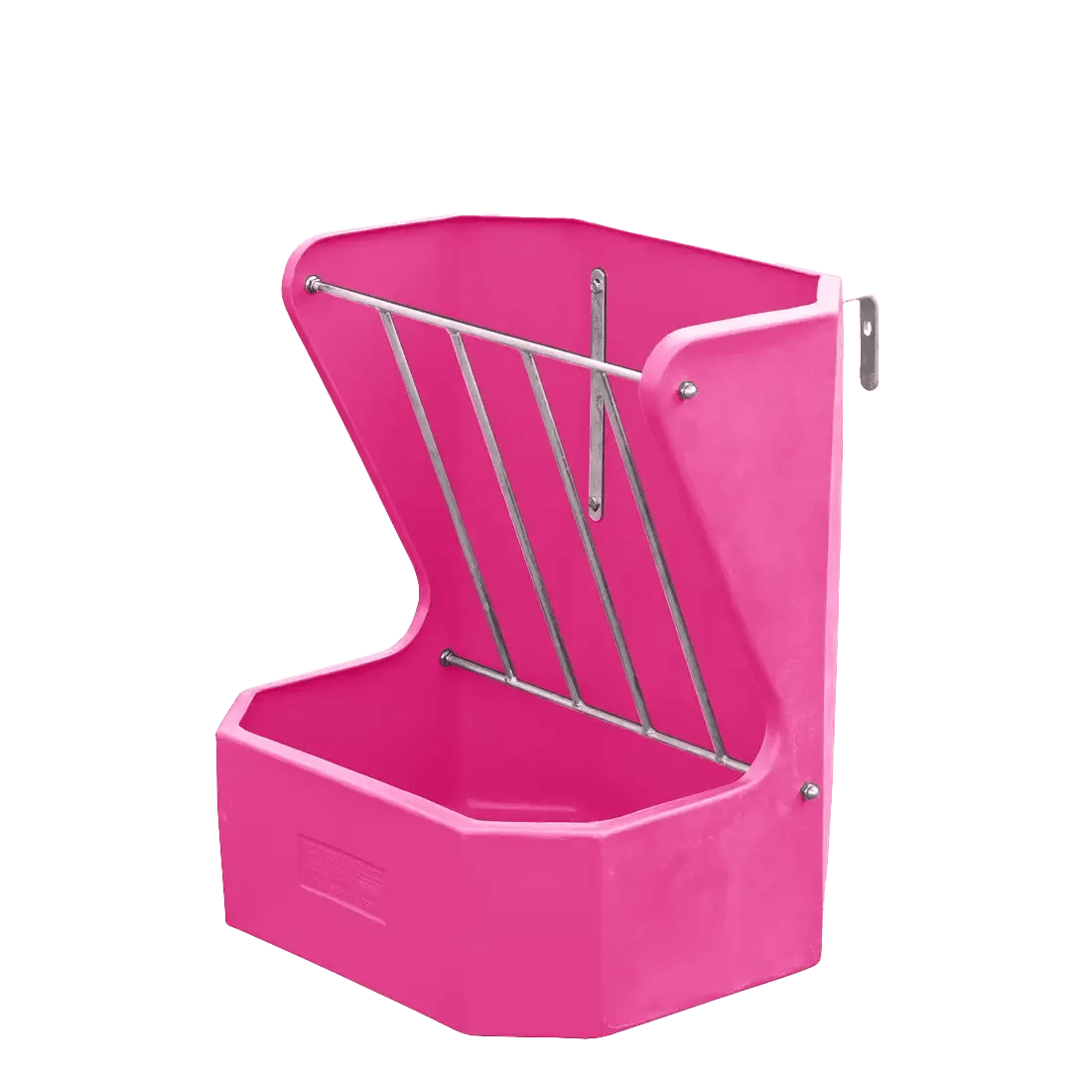 16175 - Livestock - Hayrack with Feed Bin no lid - Pink - Austral Ag