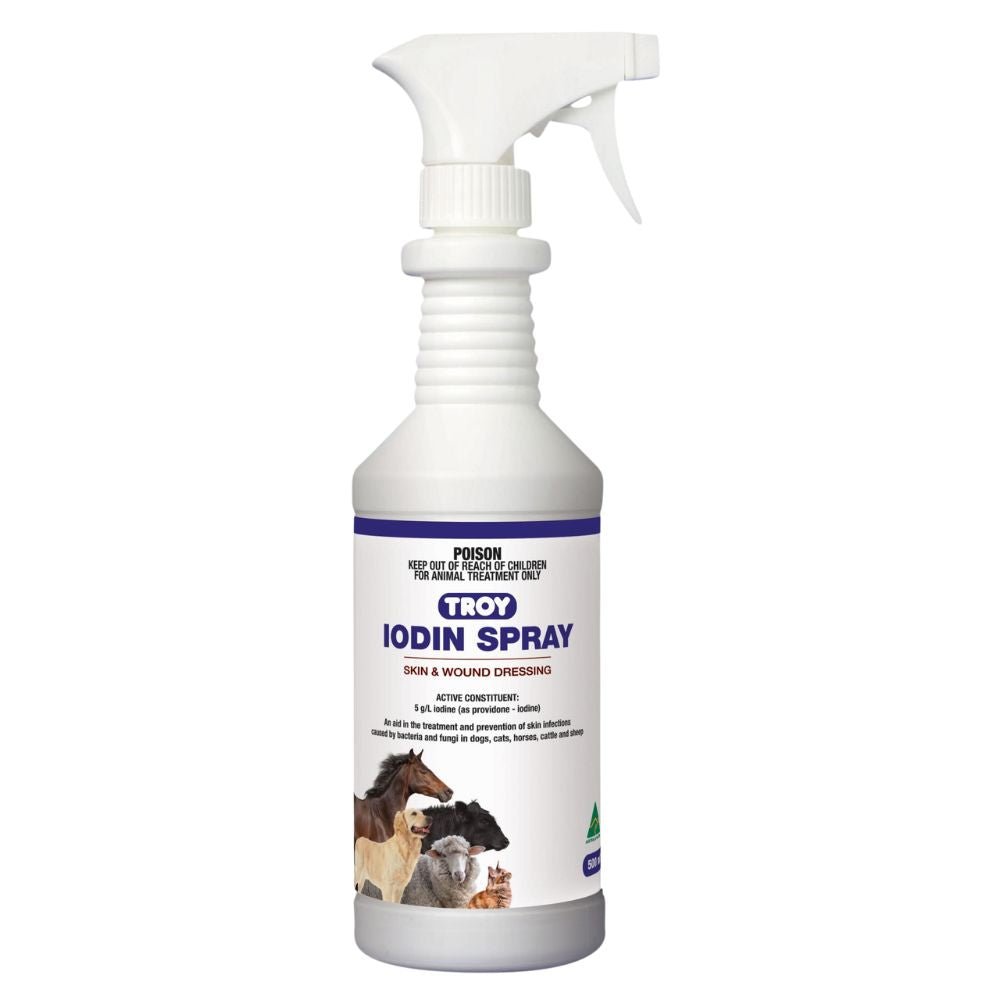10468 - Animal Health - Iodin Spray Skin & Wound Dressing - 500ml - Austral Ag