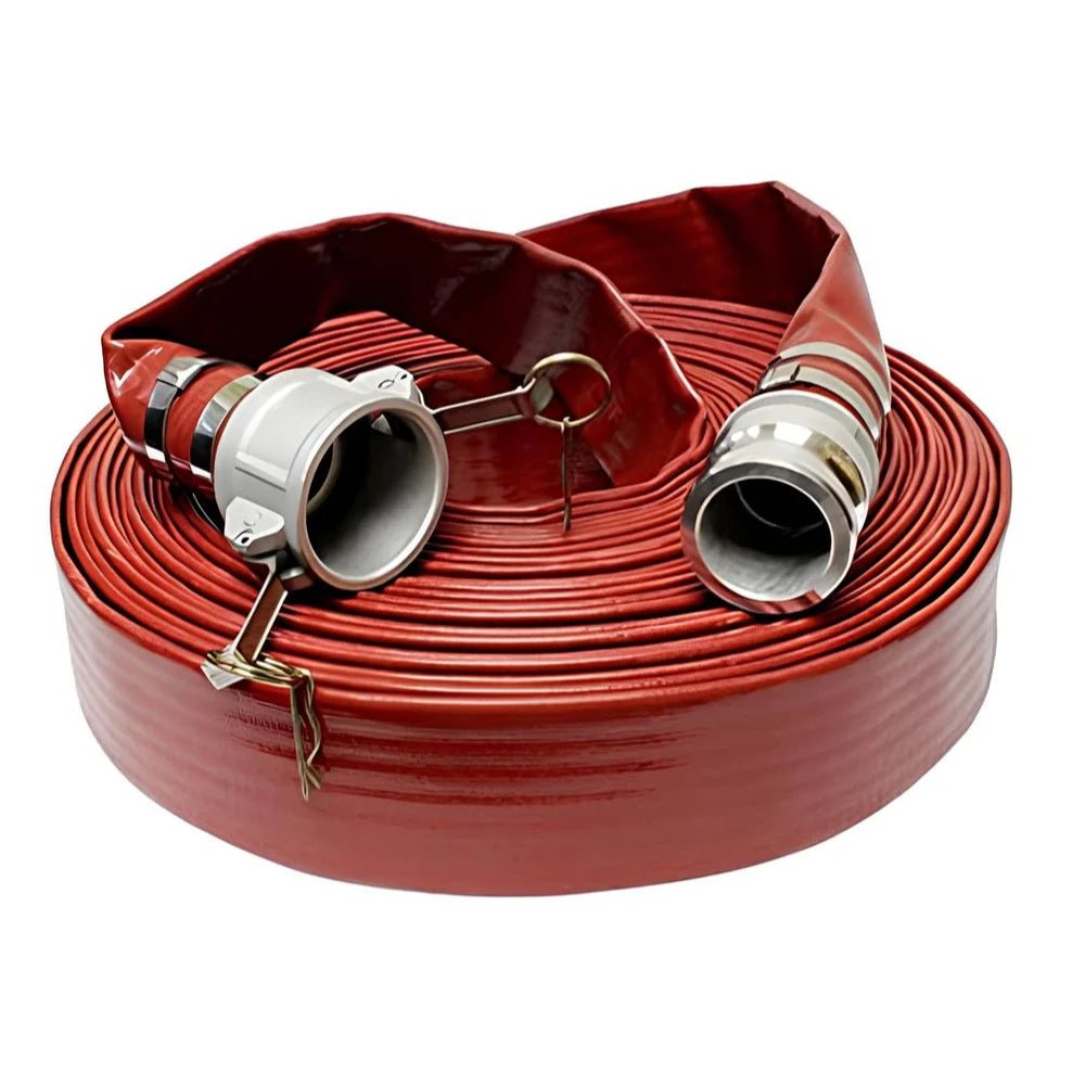 15179 - Hardware - Layflat Hose 32mm (1 1/4") x 50m – includes Camlock fittings - Austral Ag
