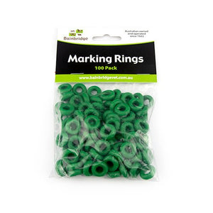 13039 - Livestock - Marking Rings 100 Pk - Green - Austral Ag