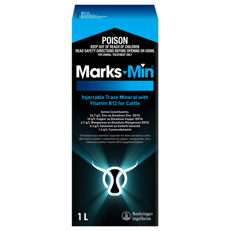 10203 - Animal Health - Marks Min with B12 Injectable for Cattle - 1L - Austral Ag
