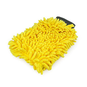 13222 - Hardware - Microfibre Grooming Mitt - Yellow - Austral Ag