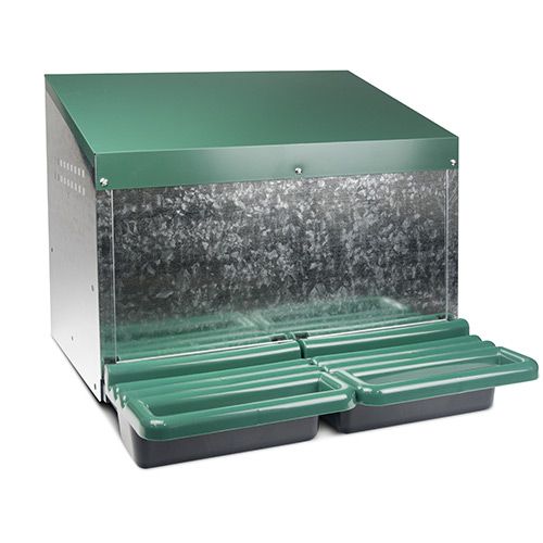 14626 - Animal Accessories - Nesting Box Metal & Plastic Outside Double Hole - Austral Ag