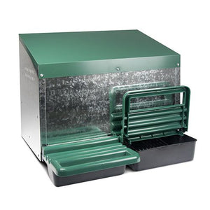 14626 - Animal Accessories - Nesting Box Metal & Plastic Outside Double Hole - Austral Ag