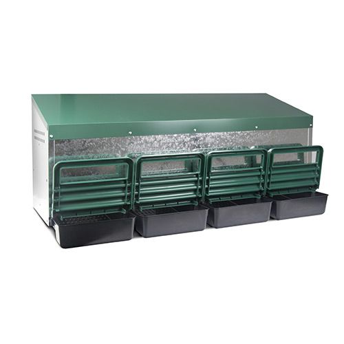 14628 - Animal Accessories - Nesting Box Metal & Plastic Outside Four Hole - Austral Ag
