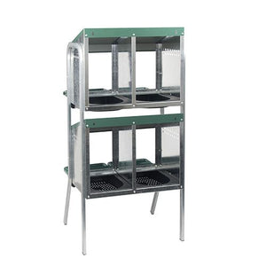 14644 - Animal Accessories - Nesting Box Metal Rollaway Battery Hole Double Row, Single Sided with Legs - 4 - Austral Ag