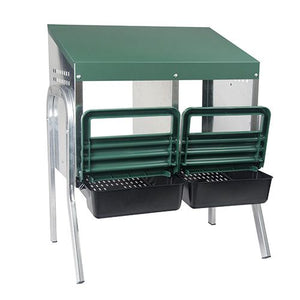 14641 - Animal Accessories - Nesting Box Metal Rollaway Battery Hole Single Row, Single Sided with Legs - 2 - Austral Ag