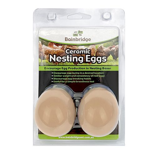 14661 - Animal Accessories - Nesting Eggs - Ceramic (2 Pack) - Austral Ag