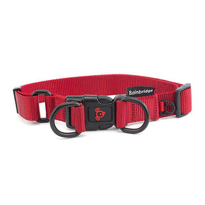 13985 - Animal Accessories - Nylon Double Ring Dog Collar Premium - Red - Medium - Austral Ag