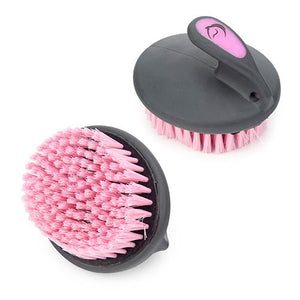 11468 - Animal Accessories - PALM BRUSH SOFT - Grey/Pink - Austral Ag