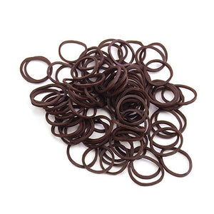 11414 - Animal Accessories - Plastic Braid Aid Rubber Bands - Brown - 500 Pk - Austral Ag