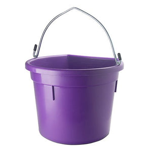 18571 - Animal Accessories - Plastic Flat Back Bucket with Metal Handle - Pink - 20 Litre - Austral Ag