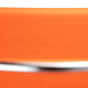 18570 - Animal Accessories - Plastic Flat Back Bucket with Metal Handle - Orange - 20 Litre - Austral Ag