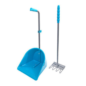 13643 - Hardware - Plastic Pooper Scoop Set - Blue - Austral Ag