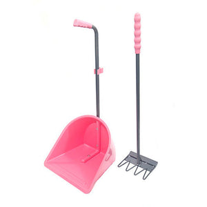 13642 - Hardware - Plastic Pooper Scoop Set - Pink - Austral Ag