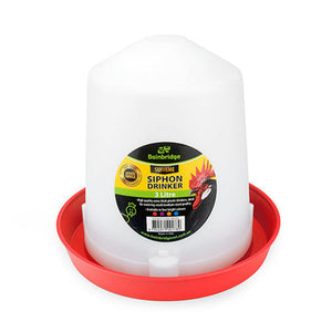 14456 - Animal Accessories - Poultry Drinker Siphon Straight - Red - 3L - Austral Ag