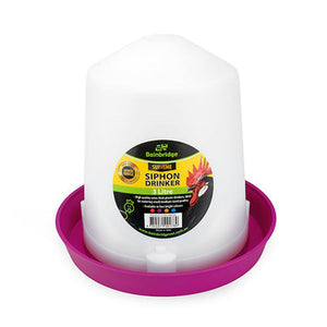 14455 - Animal Accessories - Poultry Drinker Siphon Straight - Purple - 3L - Austral Ag