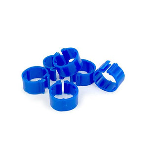 14611 - Livestock - Poultry Leg Rings 24 Pk - 21mm - Blue - Austral Ag