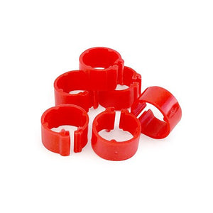 14608 - Livestock - Poultry Leg Rings 24 Pk - 15mm - Red - Austral Ag