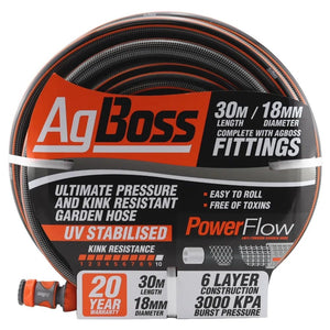 18143 - Hardware - Premium Hose Fitted - 18mm x 30m - Austral Ag