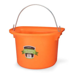 18592 - Animal Accessories - Rail Hanging Flat Back Bucket with Metal Handle - Purple - 12 Litre - Austral Ag