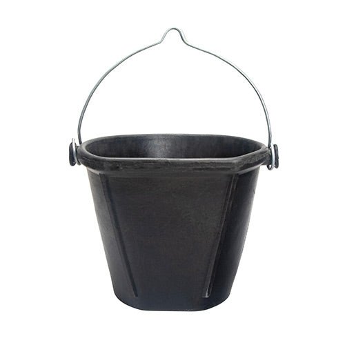 Recycled Rubber Flat Back Bucket - 18L - Animal Accessories - Austral Ag